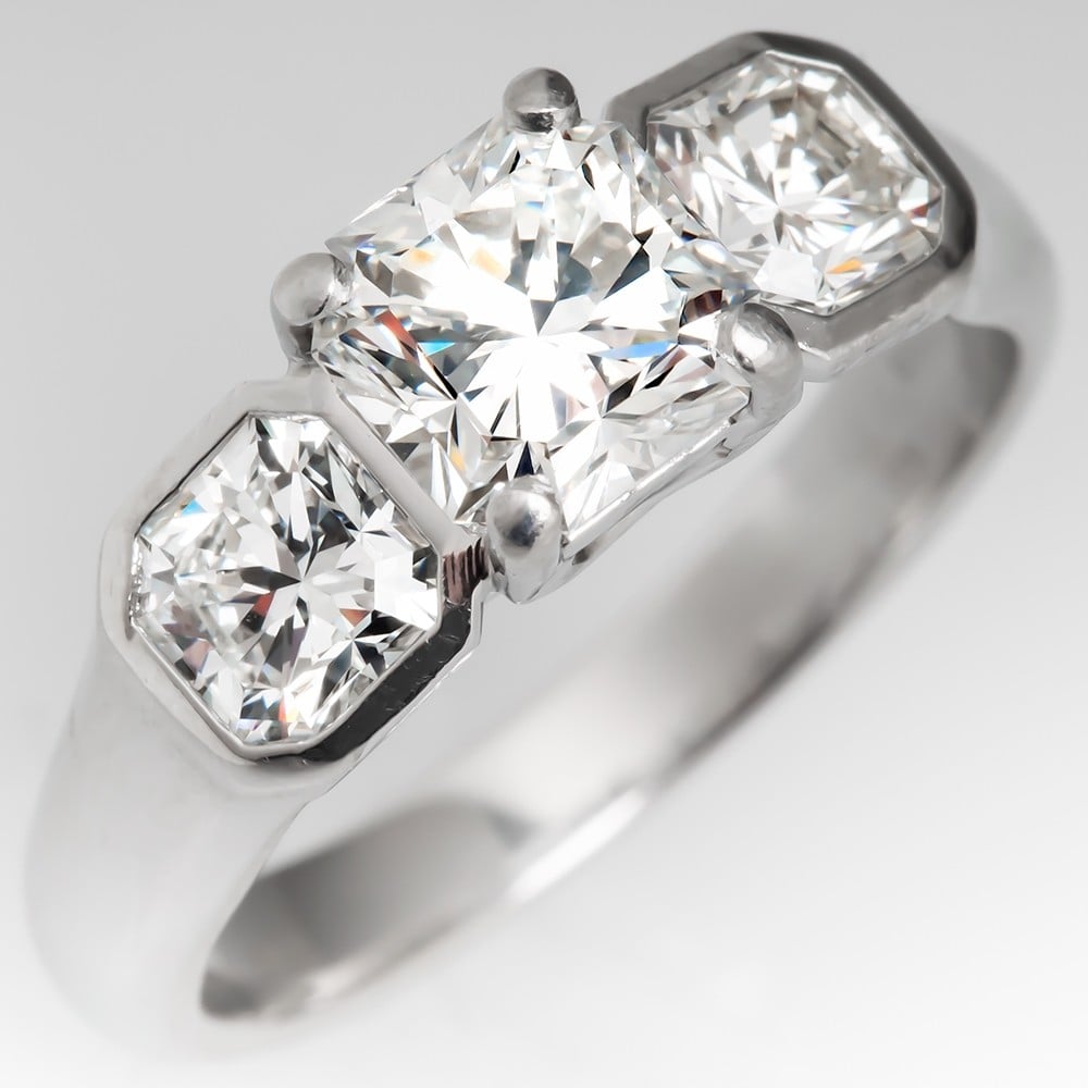 3.35 Carat Men's 3 Row Round Diamond Ring 14 Karat in Stock For Sale at  1stDibs | mens 3 row diamond ring, karat stock, mens 3 row diamond wedding  band