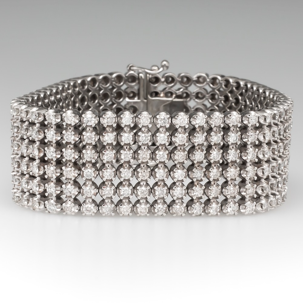 Diamond ID Cuff Bracelet - Zoe Lev Jewelry