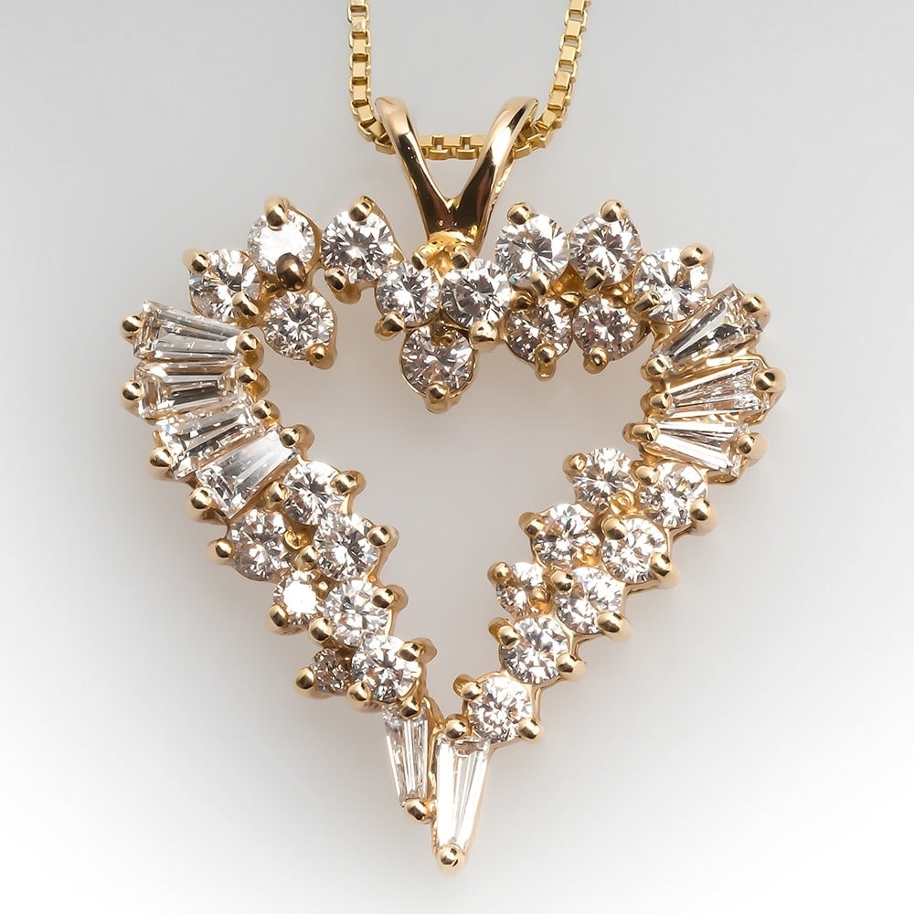 Tiffany & Co. // 18K White Gold Diamond Heart Necklace – VSP Consignment