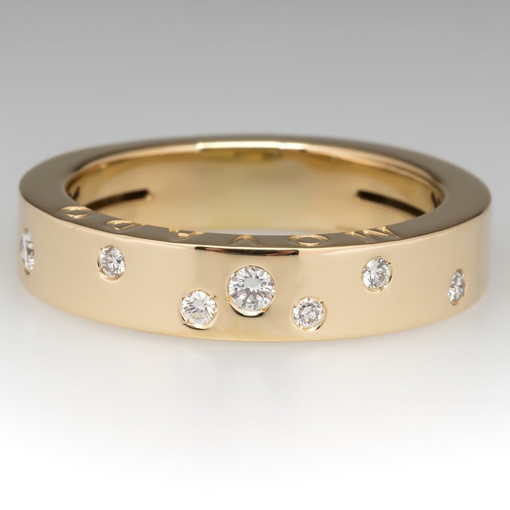 Movado 18K 750 Yellow Gold 925 Sterling Silver Diamond Commitment Circle  Ring | Silver diamonds, Silver, Circle ring