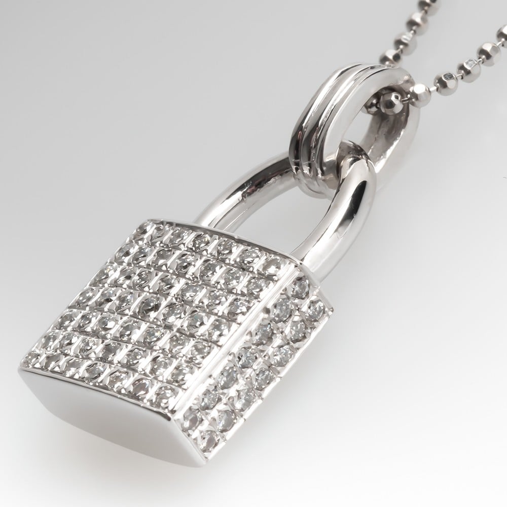 Diamond Lock Pendant 