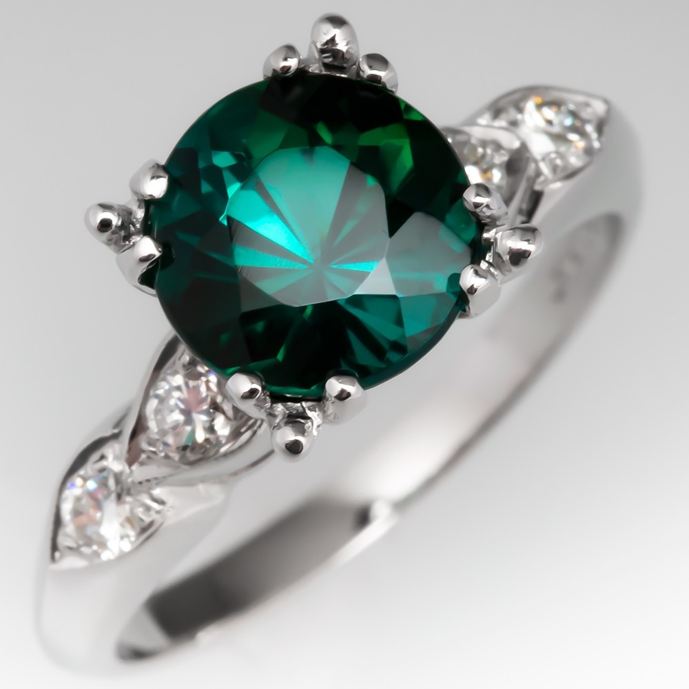 2.69 Carat Green Paraiba Tourmaline and Diamond Ring (GIA Certified) —  Shreve, Crump & Low