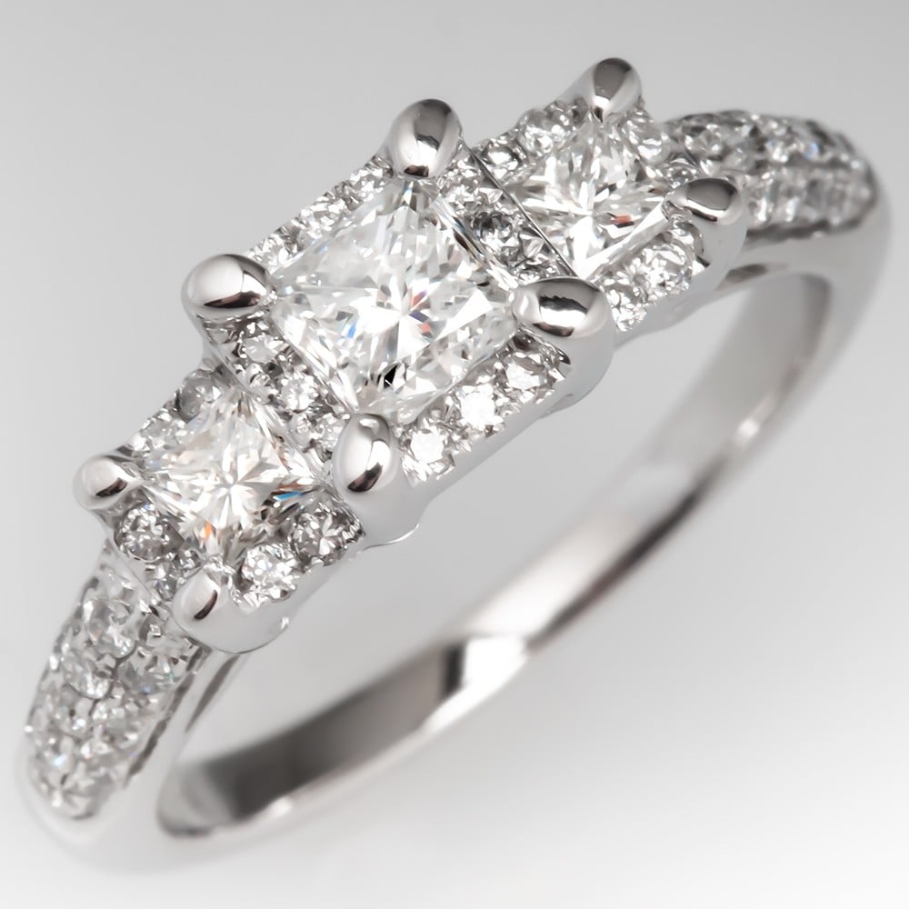 Venetian Princess Halo Engagement Ring F VS1 GIA 2.3Ct – Kingofjewelry.com