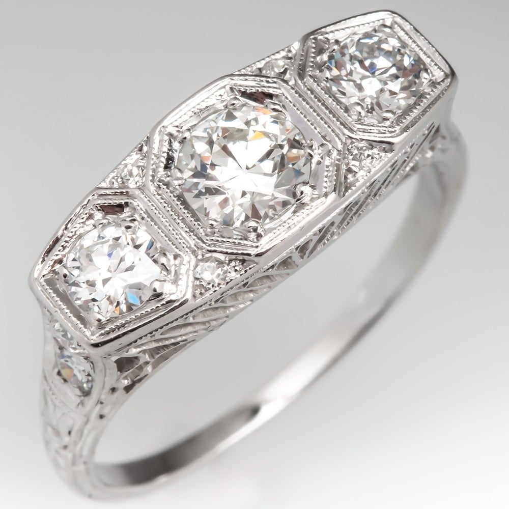 Tiffany & Company .44 ct. Diamond Platinum Ring w/Certificate
