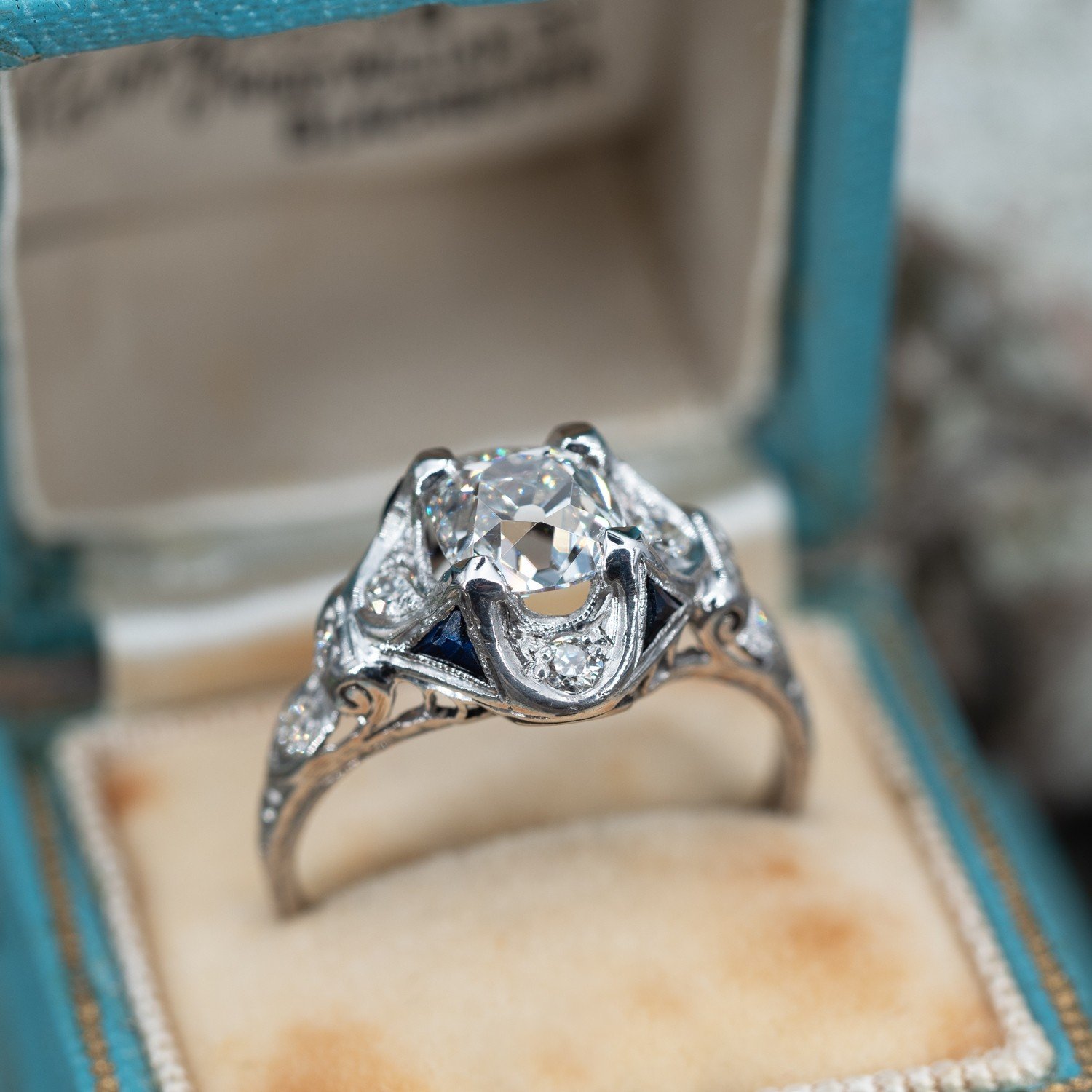 1920's Art Deco, Diamond Engagement Ring – Antique Ring Boutique