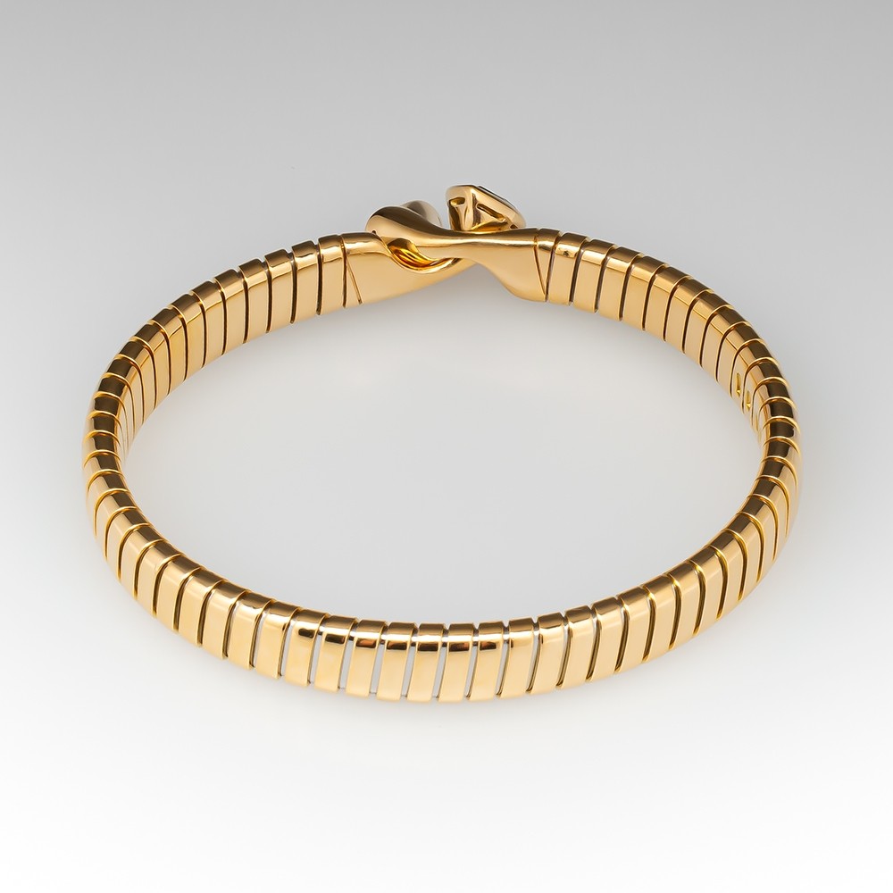 A Bulgari Tubogas bracelet in 18K gold and steel  Bukowskis