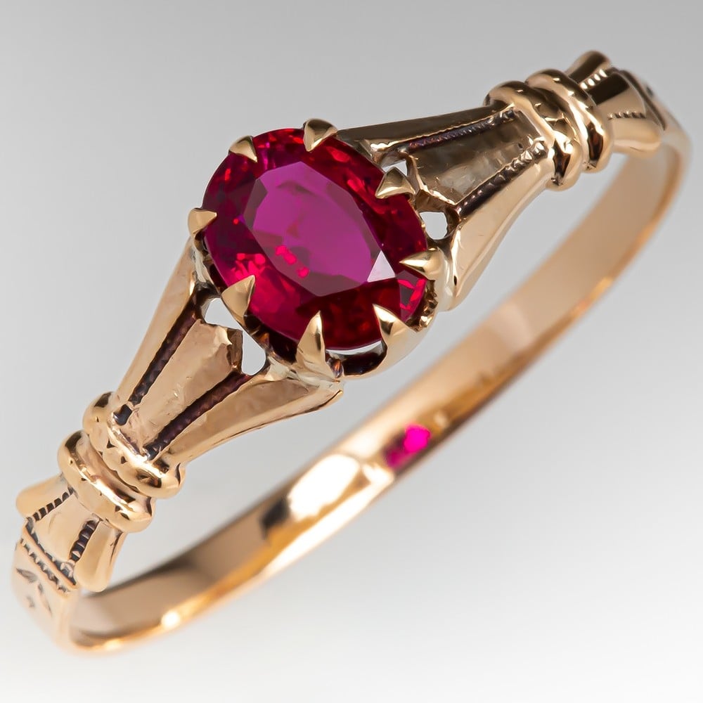 Vintage Ruby Engagement Rings