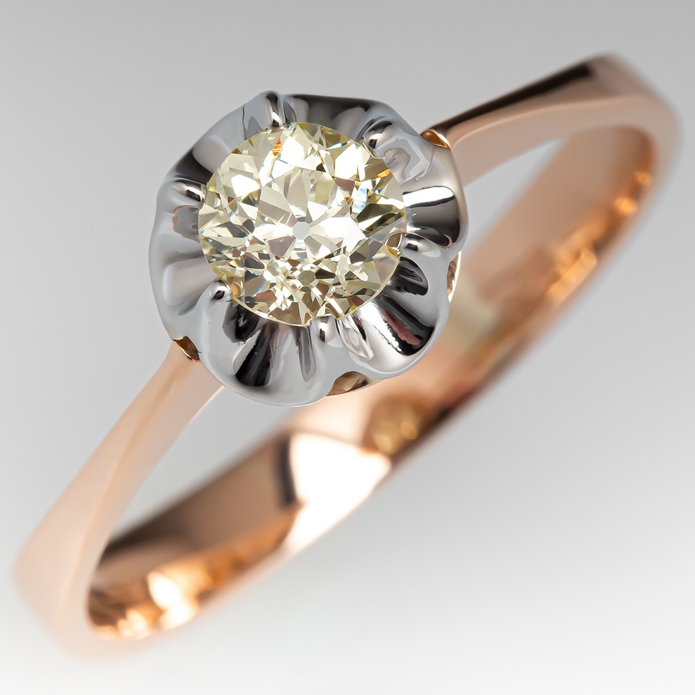 Modern Art Nouveau 14K Black Gold 1.23 Carat Princess Russian CZ and White Diamond  Engagement Ring Wedding Ring R336-14KBGDCZ | Caravaggio Jewelry