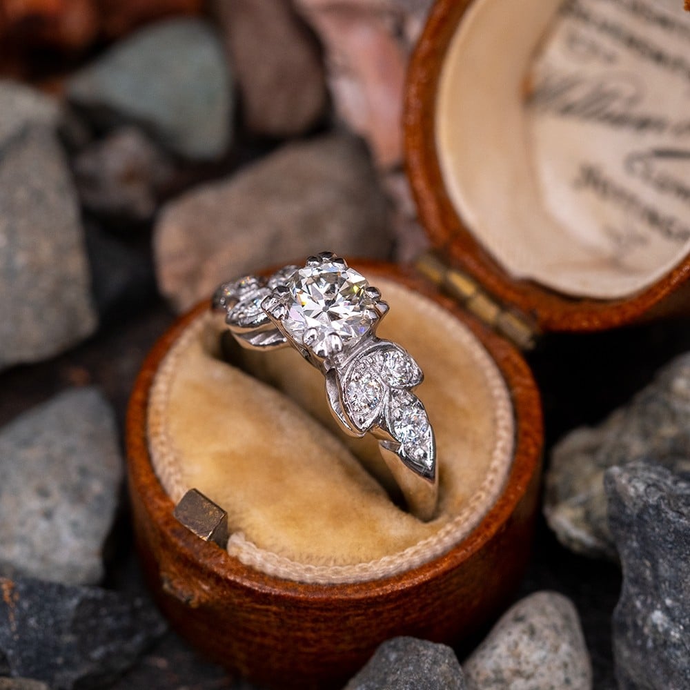 Vintage 1940s $5000 .75ct Natural Alexandrite Diamond Platinum Wedding Ring  SET | eBay
