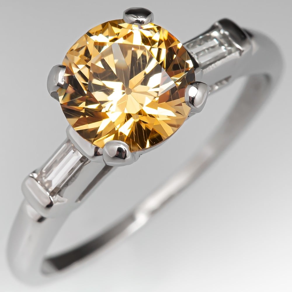4.15 Carats Natural Yellow Sapphire Ring - Gleam Jewels-nlmtdanang.com.vn