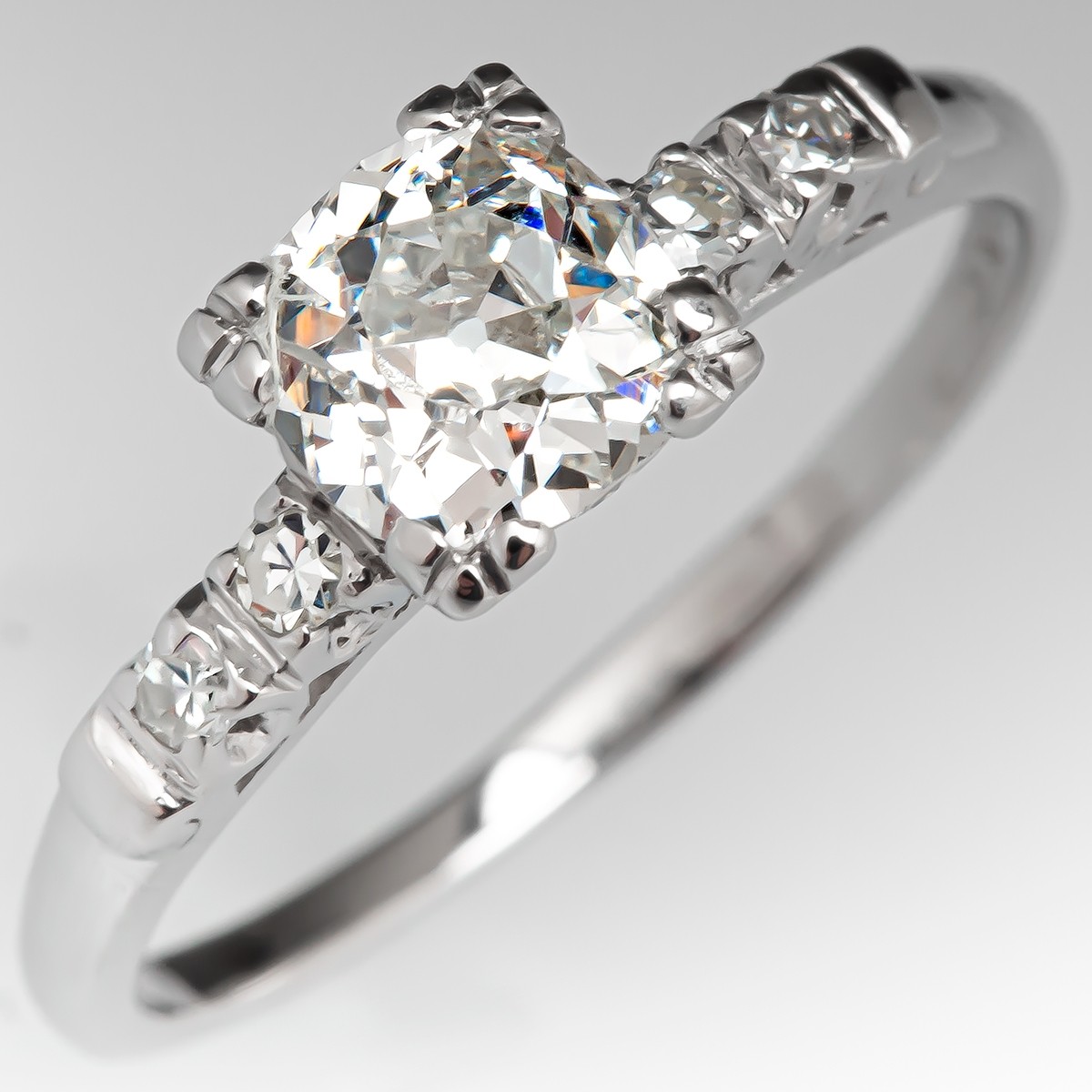 2.39ctw Vintage Old Mine Cut Diamond Trilogy Ring – Jewels by Grace