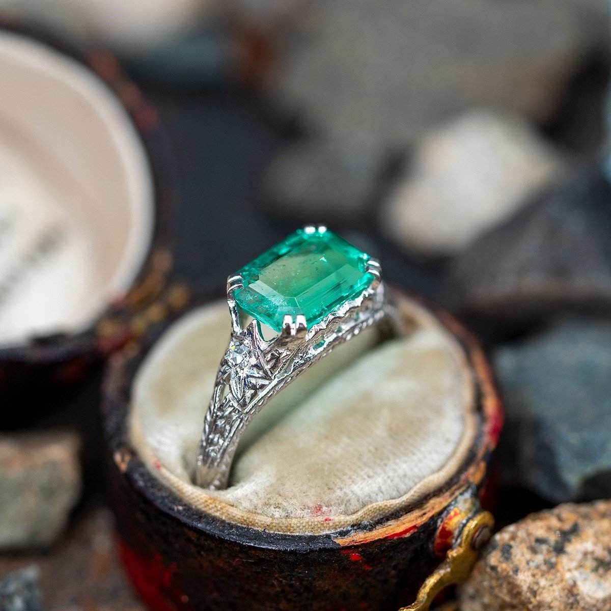 The Dazzling Prong Emerald Ring