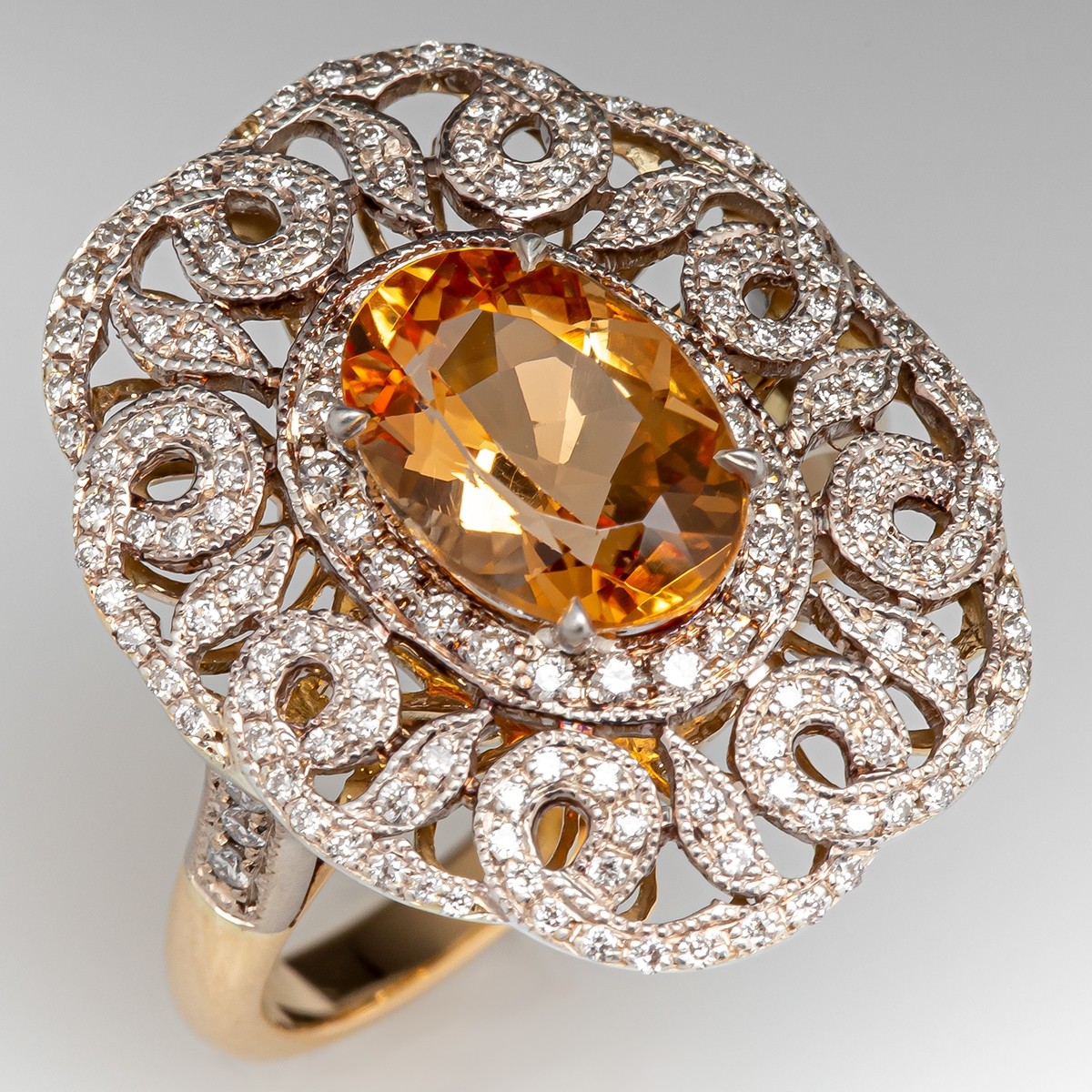 Yellow Topaz Oval Cut Bezel Setting Solitaire Engagement Ring | Italo  Jewelry