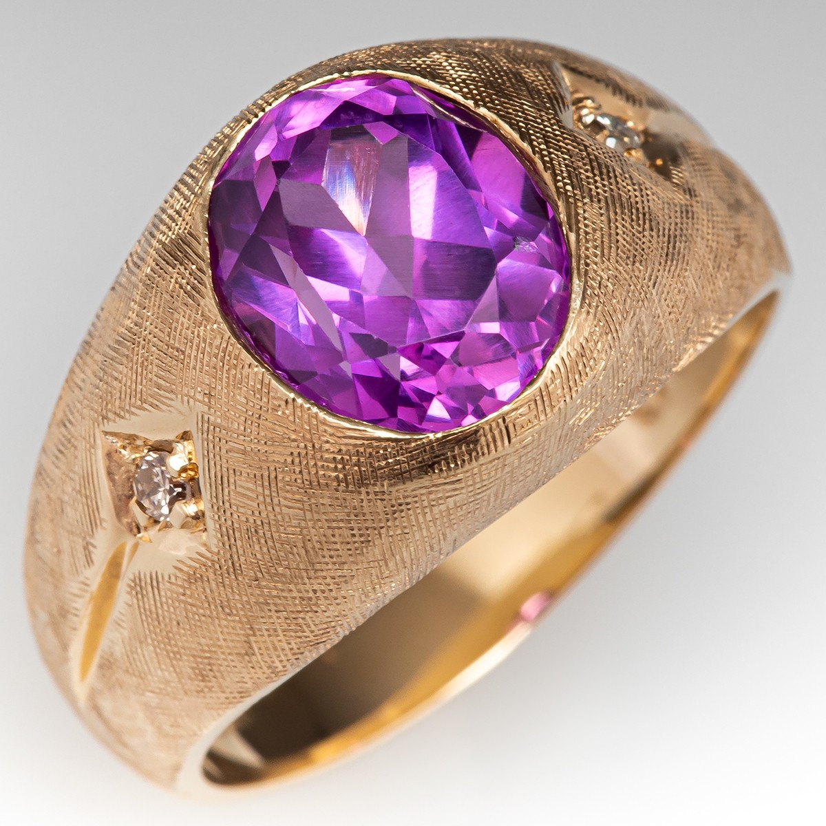 Men Purple Amethyst Stone Occult Statement Ring Vintage Claw Protection  Jewelry | eBay
