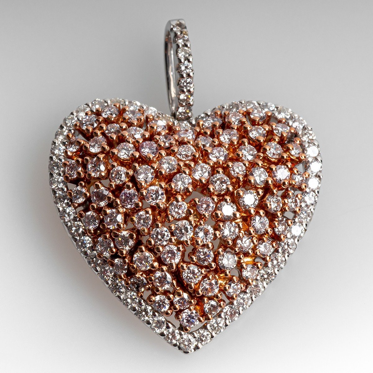 Heart Shape Pink Diamond Pendant