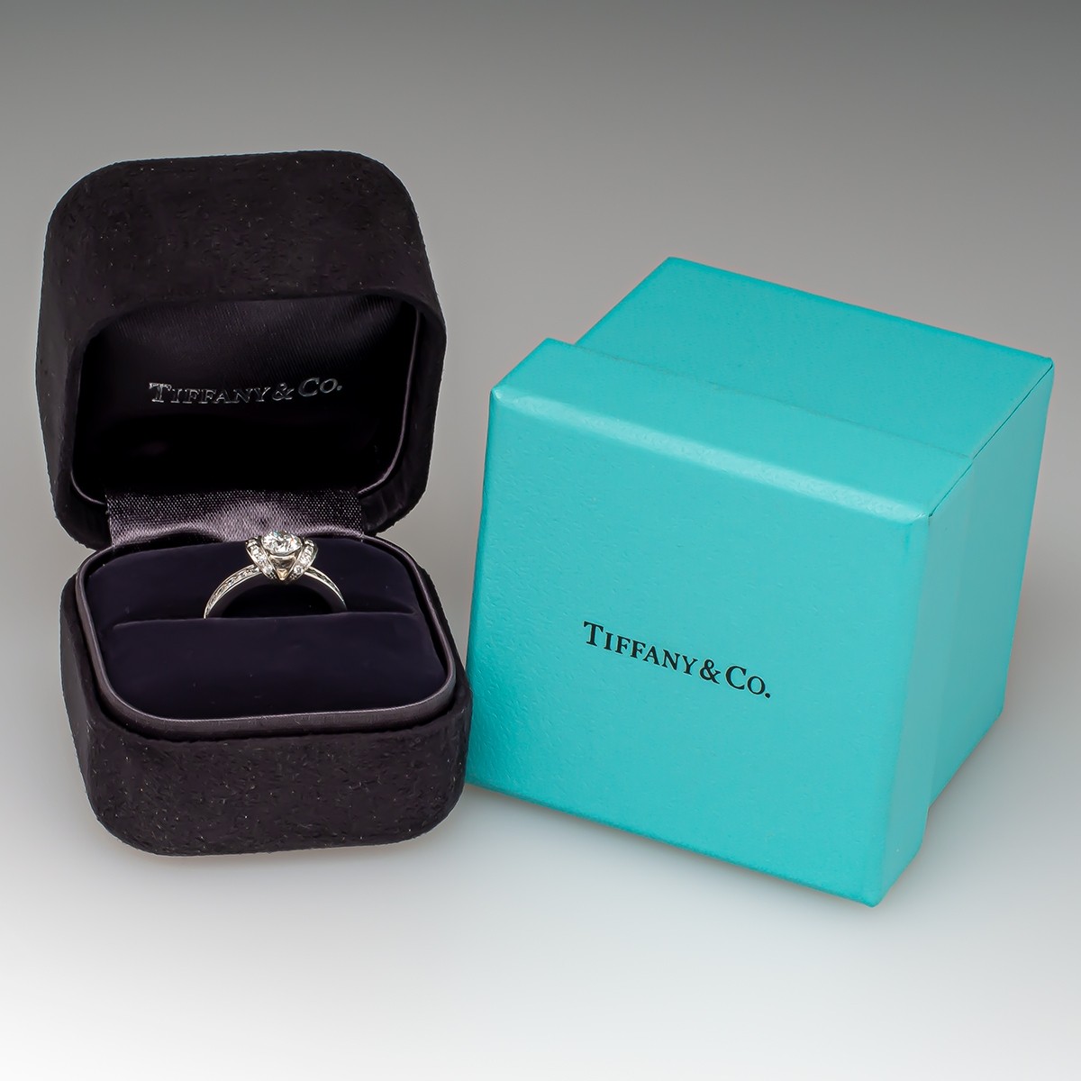 NEW Authentic Tiffany & Co Engagement Ring Box + Outer Box + Ribbon — Ships  Fast