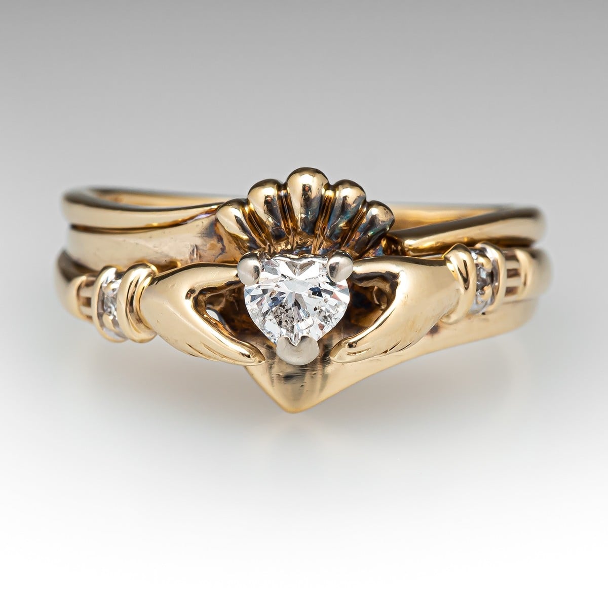 Antique Claddagh Engagement Ring