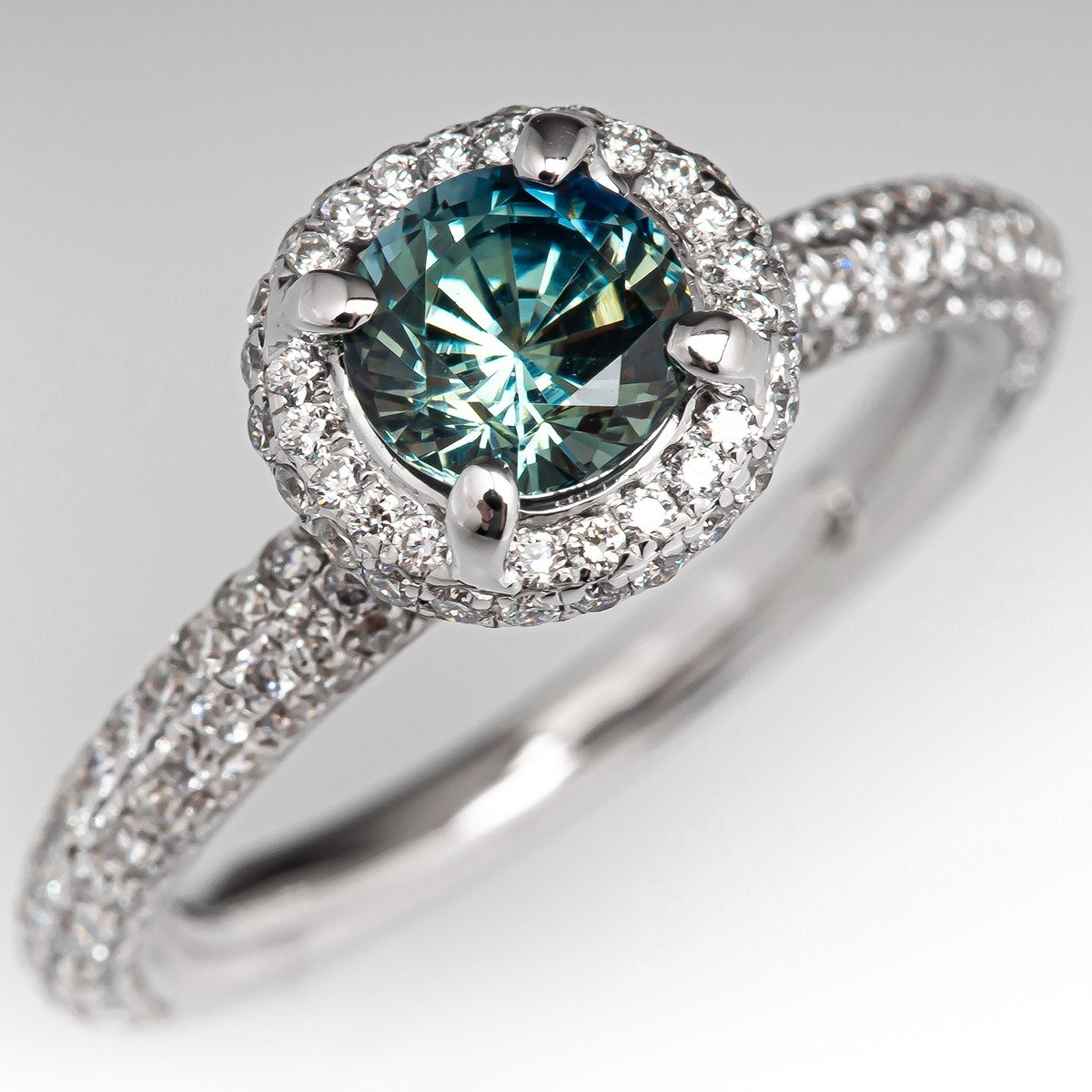 4.90 Carat Natural Green Emerald And Radiant Cut Diamond Ring – Van Rijk