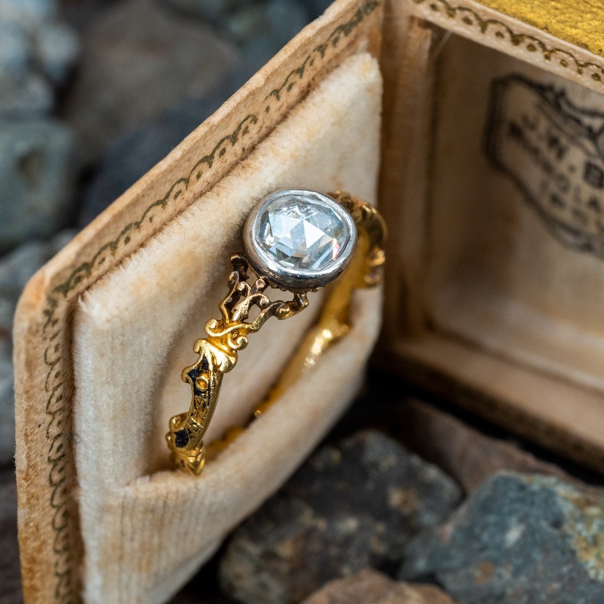Georgian Rose Cut Diamond Ring (210P) | The Antique Jewellery Company
