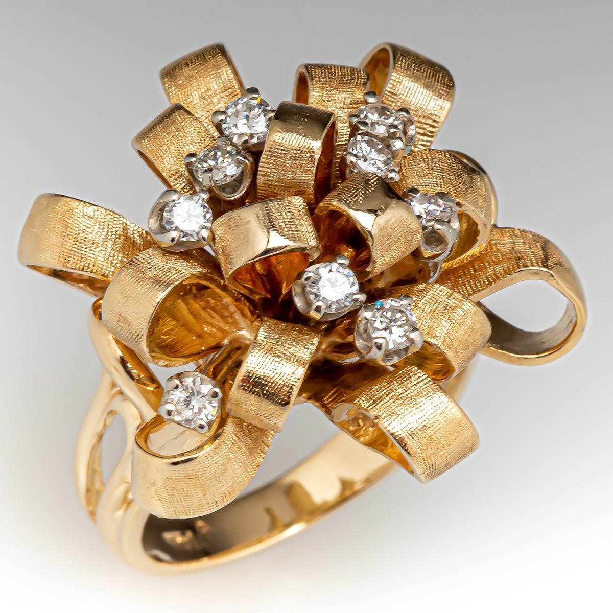 Antique Gold Floral Cocktail Ring I Buy Now