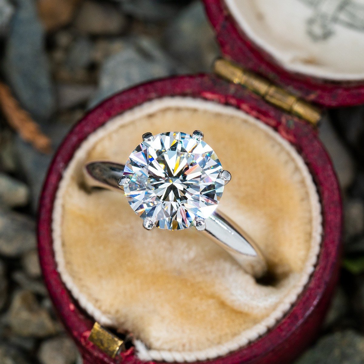 Second Hand Platinum Pear Cut Tiffany Diamond Ring | Nettletons