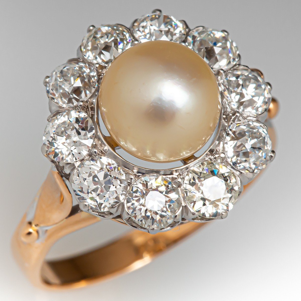 Eternal Pink Pearl Engagement Ring