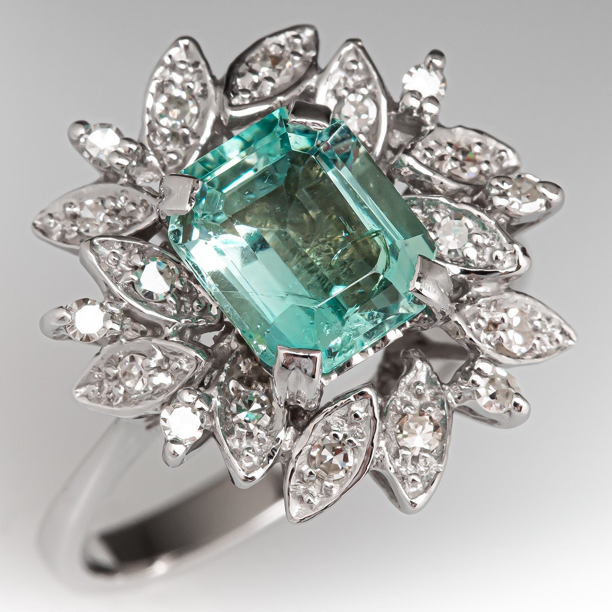 Green Diamond Ring, Minimalist, Genuine Diamond, Sterling Silver, Promise  Ring, Diamond Jewelry, Diamond Stacking Ring, Silver Diamond Ring - Etsy
