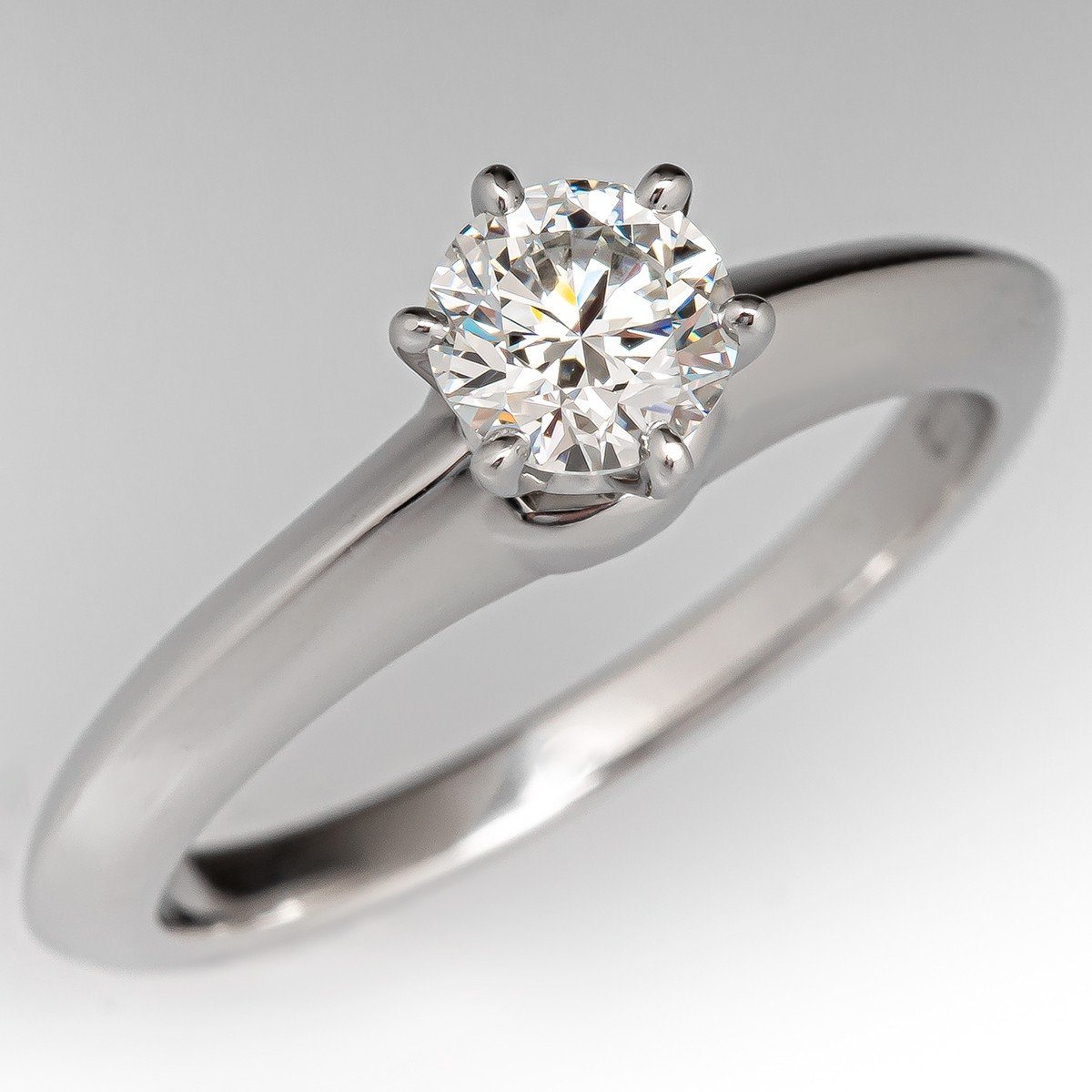 1.07 Diamond Tiffany & Co. Engagement Ring in 18k & Platinum - Filigree  Jewelers