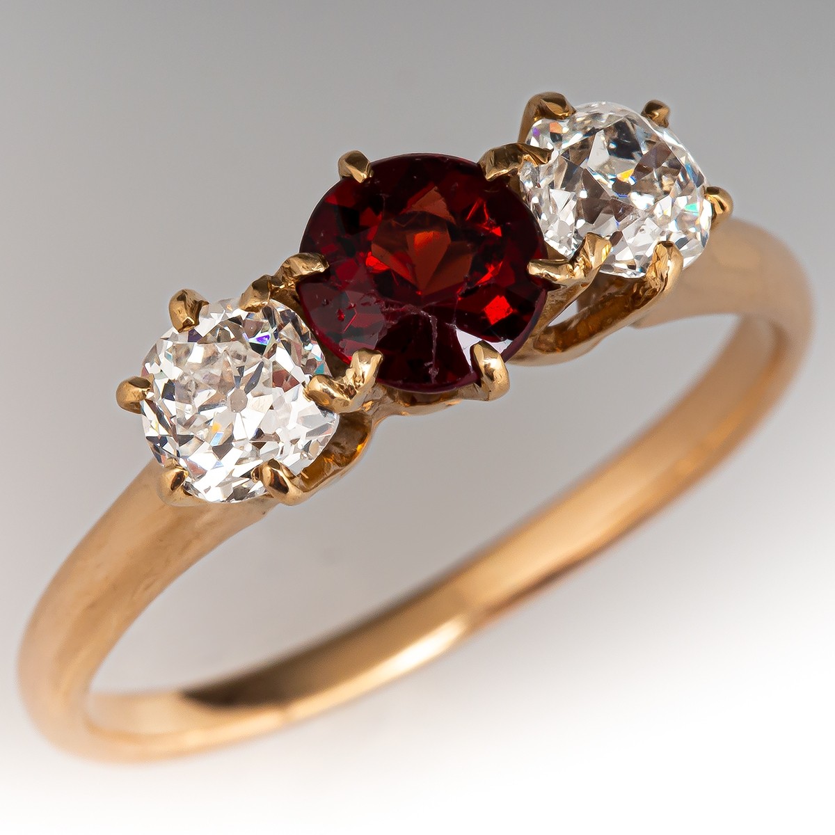 Garnet Ring In Sterling Silver And Gold Vermeil By Vianne Jewellery |  notonthehighstreet.com