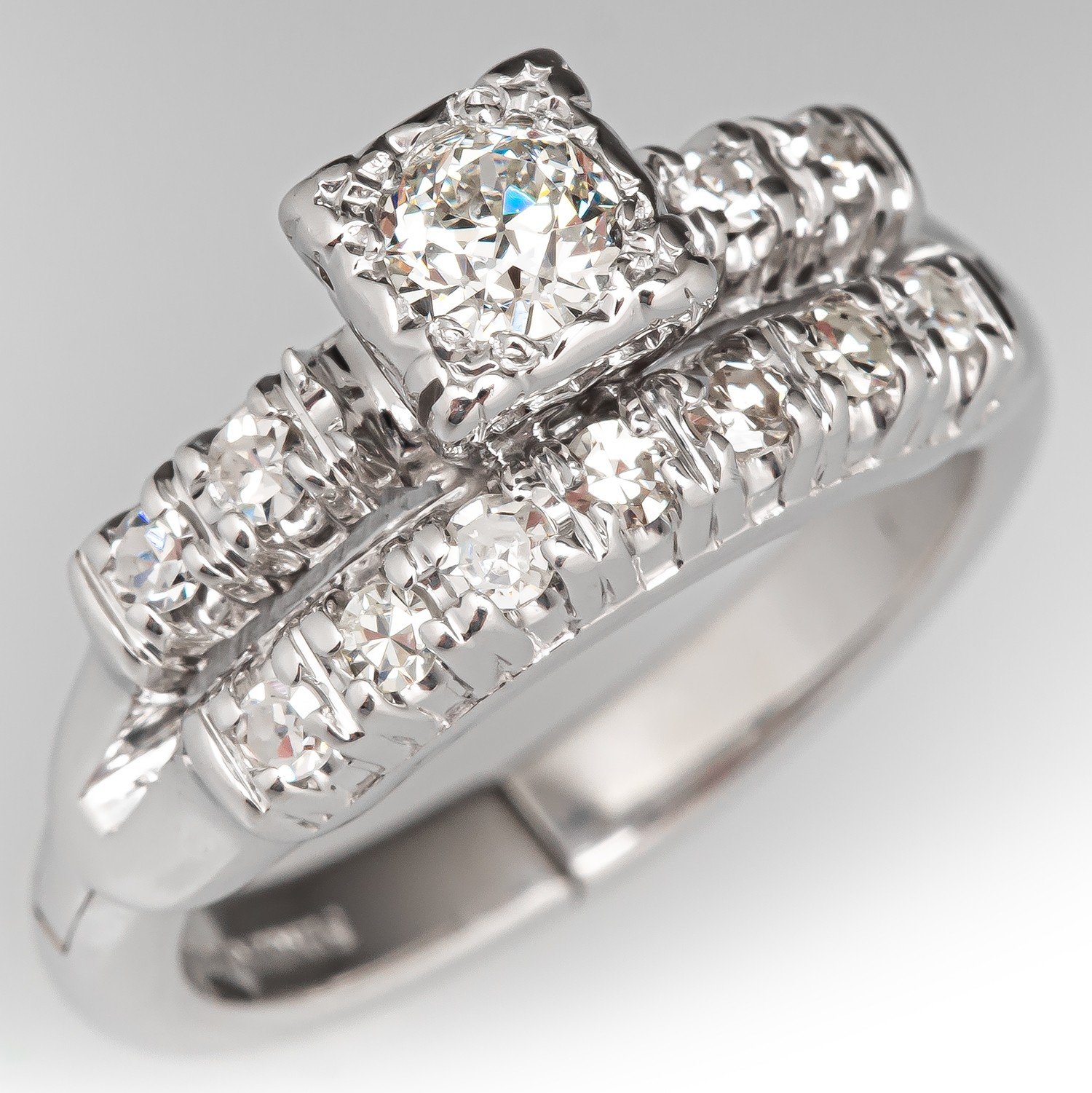 3pcs Vintage Moissanite Wedding Ring Set Celtic Love 2 carat Pear Shap –  PENFINE