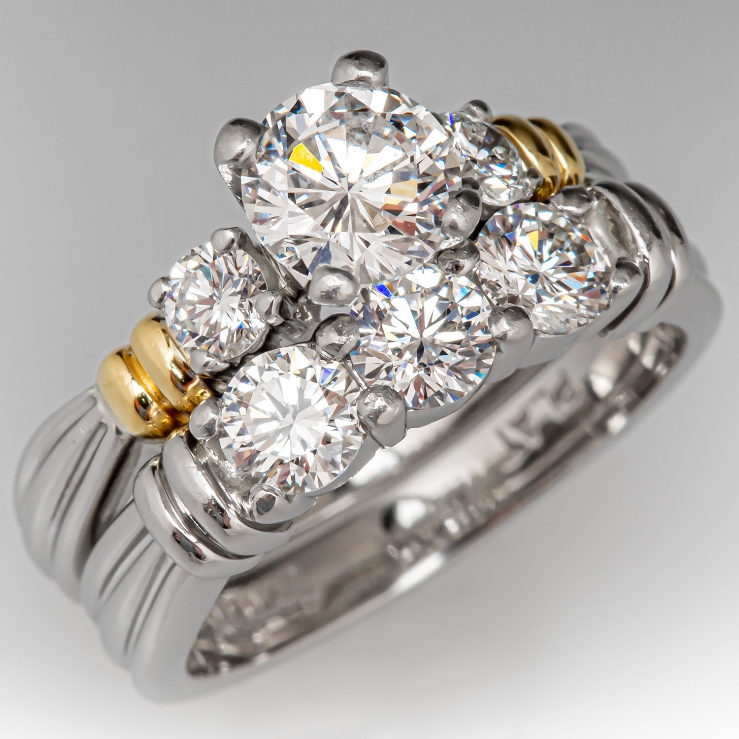 KAY CERTIFIED Princess Cut Diamond Engagement/Wedding Ring Set 1.48 CTTW  14K WG | eBay