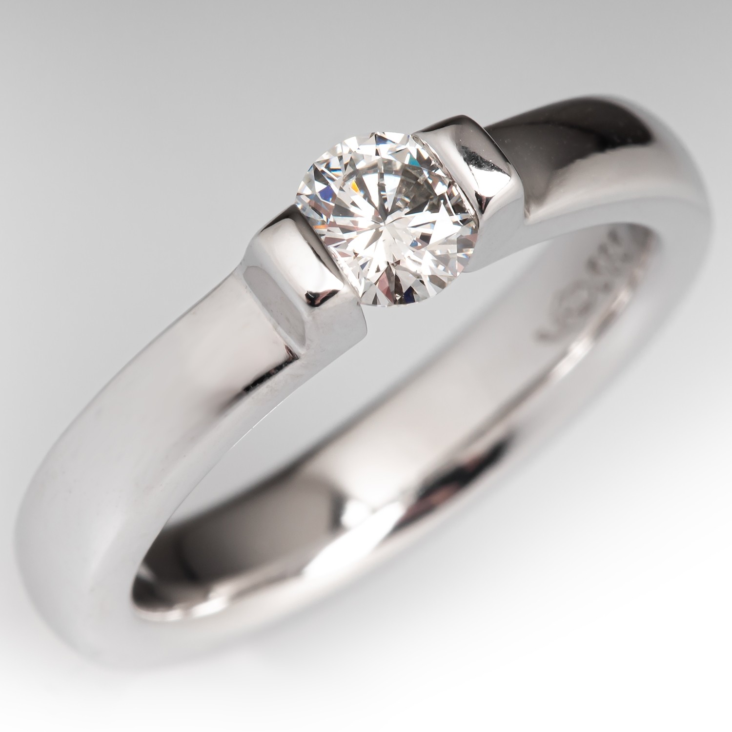 Diamond Tension Set Engagement Ring | Abby Sparks Jewelry