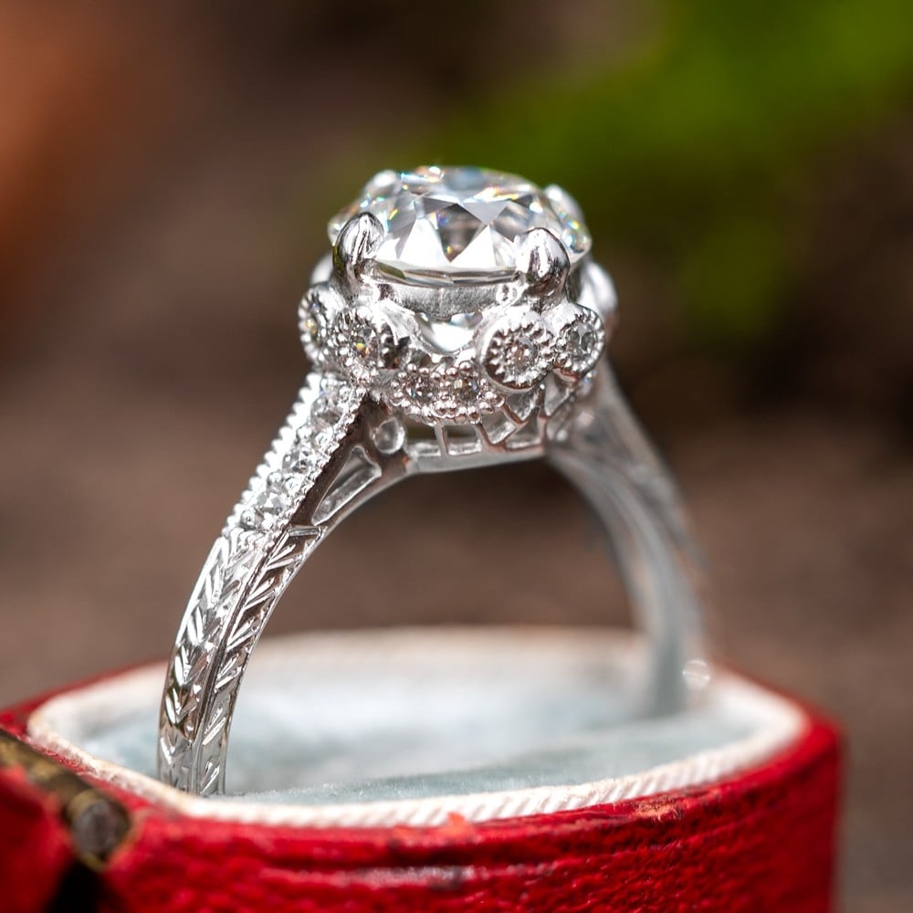 Unique Princess Crown Half Carat Diamond Engagement Ring in White Gold -  Walmart.com