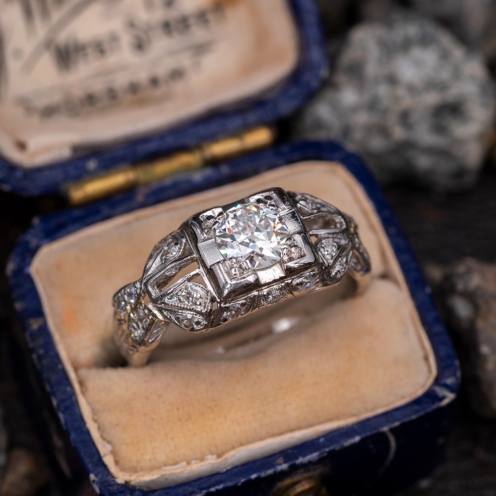 1930s Filigree Old European Diamond Ring | Pampillonia Jewelers | Estate  and Designer Jewelry