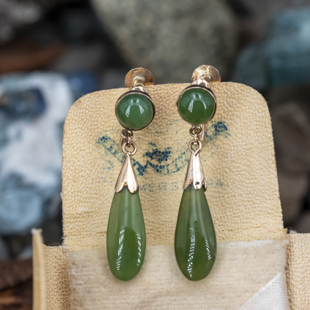 Buy Sterling Silver Large Drop Green Jade Earrings Handmade Minimalist  Turkish Artisan Jewelry By Omer Online at desertcartINDIA