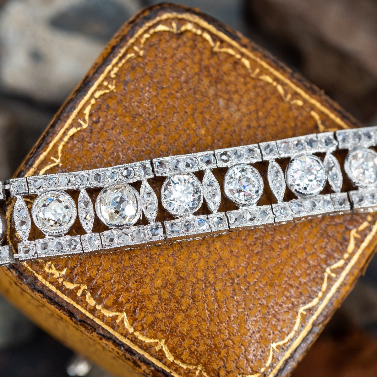 Antique Two Tone Diamond Bracelet – D & H Jewelers