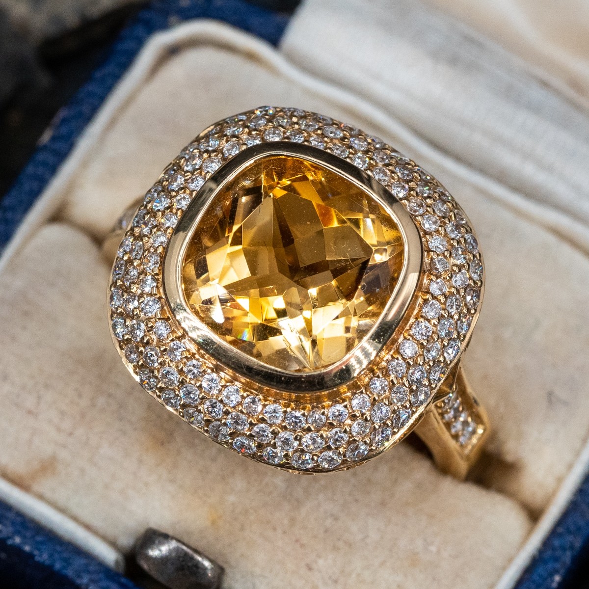 14kt Yellow Gold Citrine and Diamond Ring 001-200-01039 | Stambaugh  Jewelers | Defiance, OH
