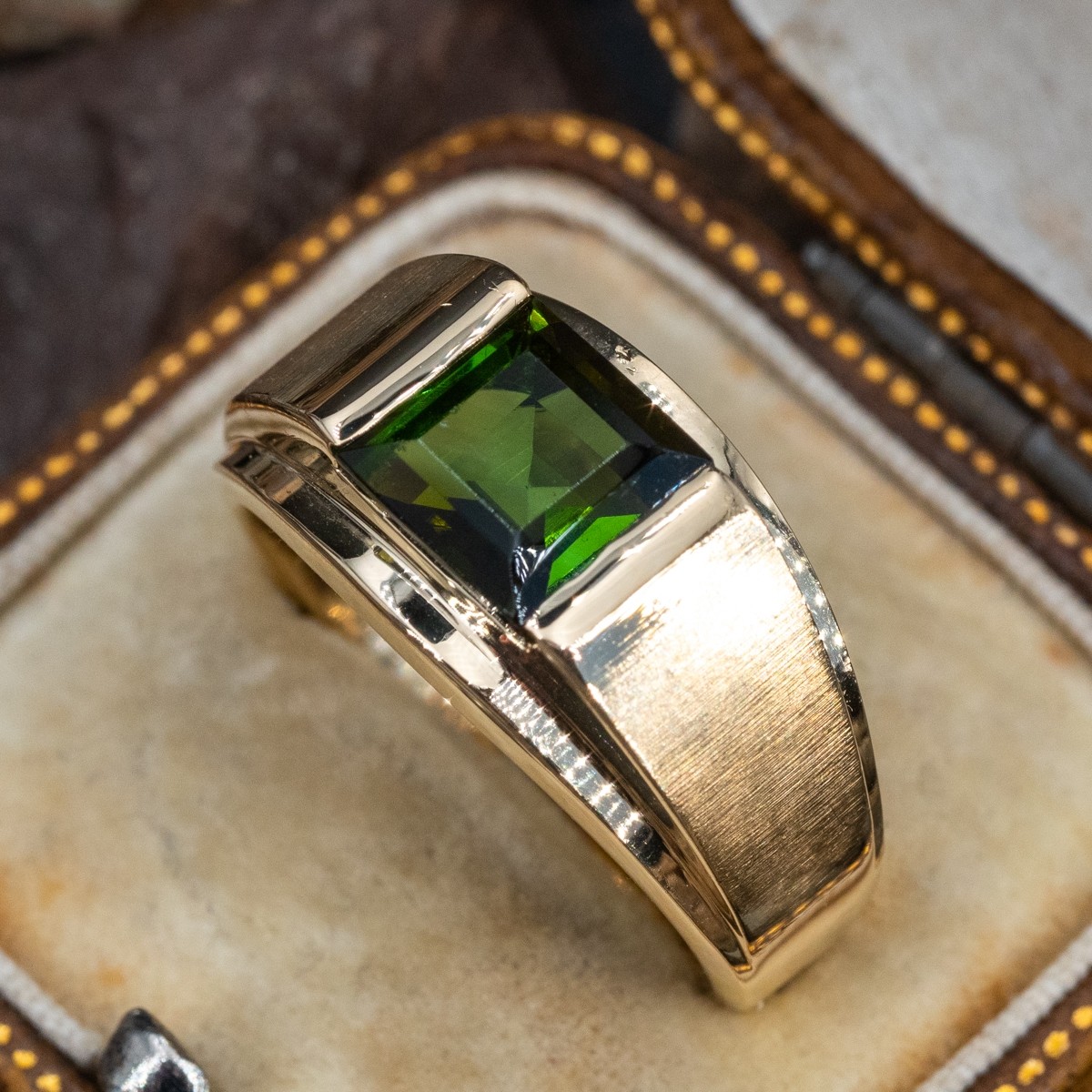 Delicate Double Band Free-form Green Tourmaline Ring with diamonds – Rona  Fisher Jewelry