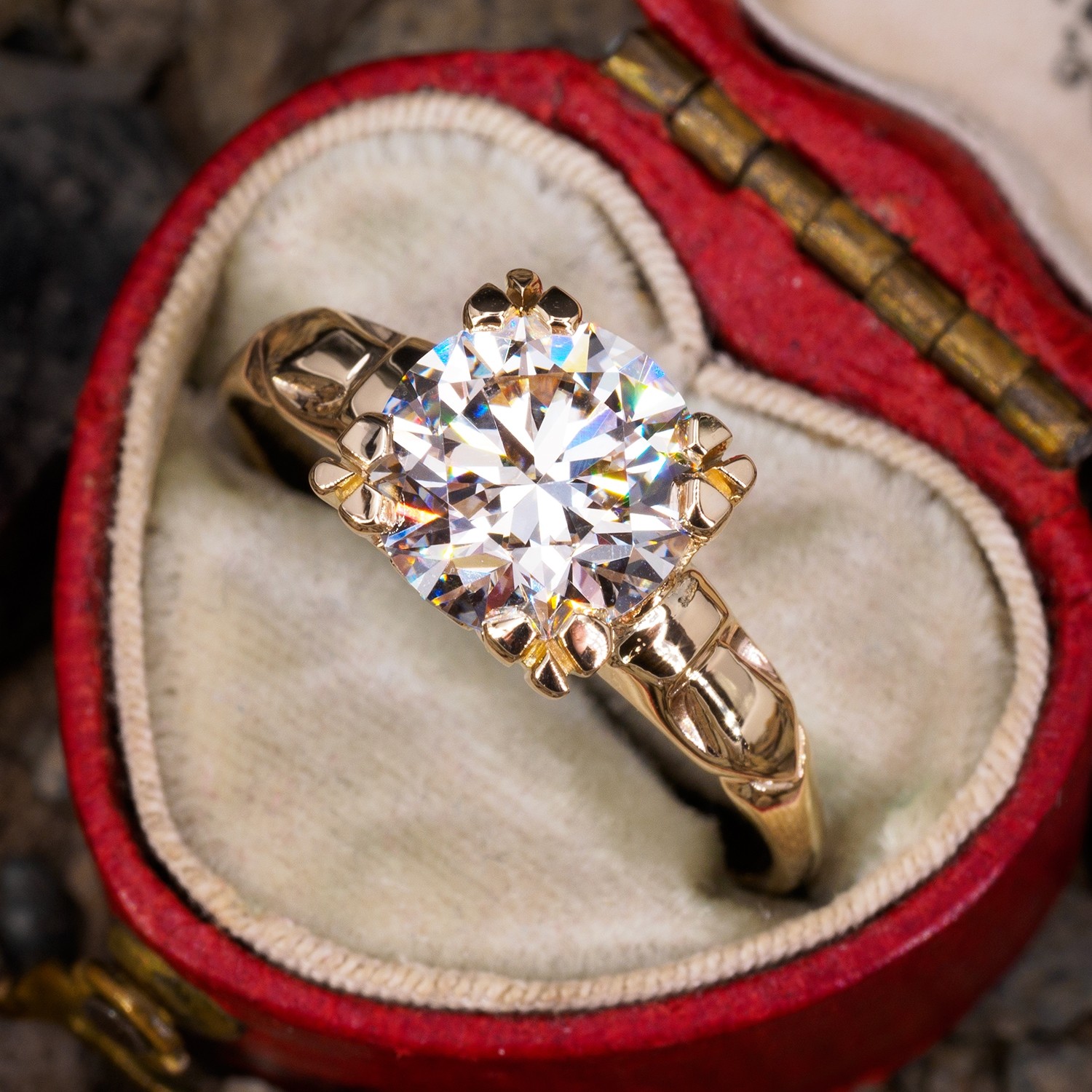 Pave Diamond Engagement Ring in Platinum (1/4 ctw)