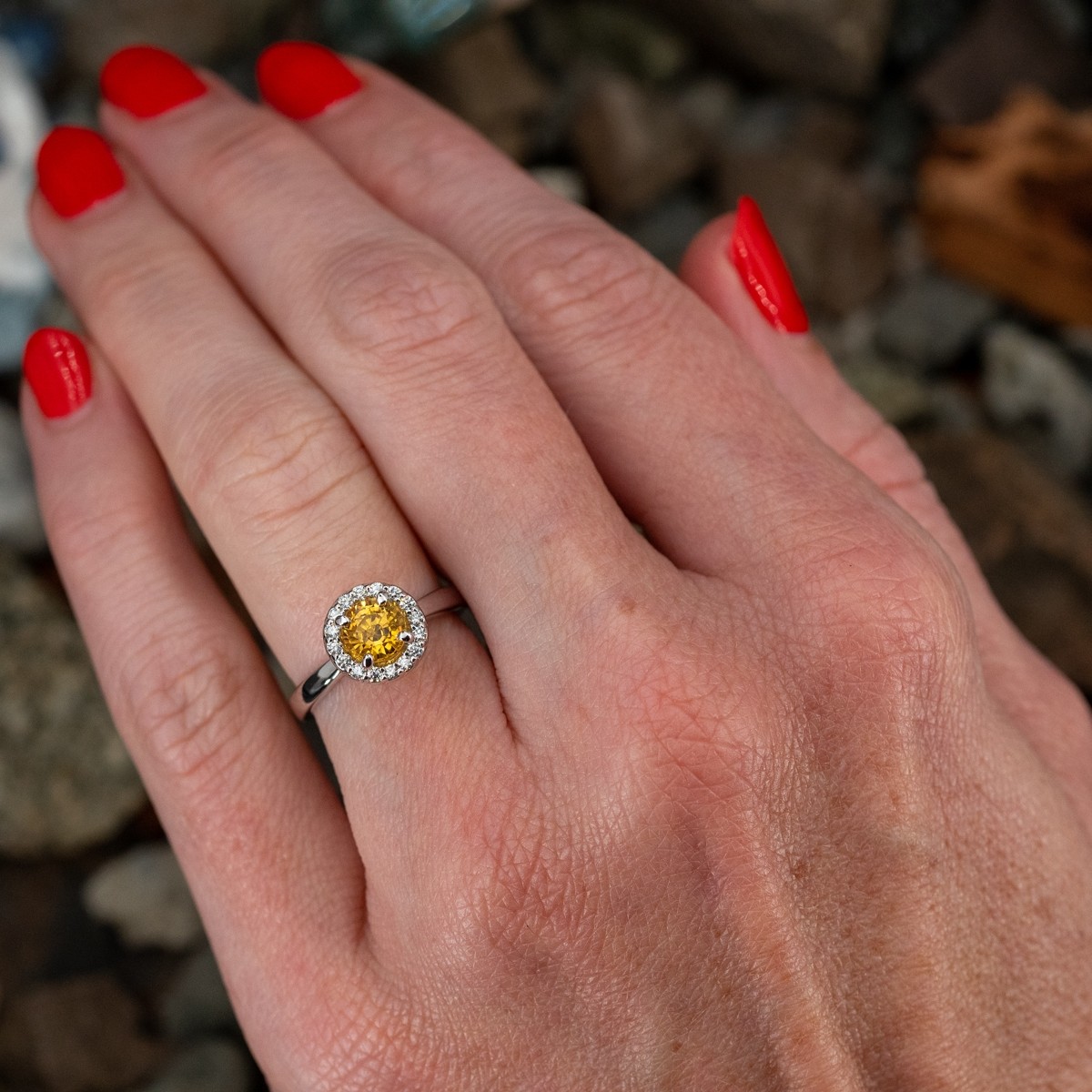 The Dazzling Prong Yellow Sapphire Ring-nlmtdanang.com.vn