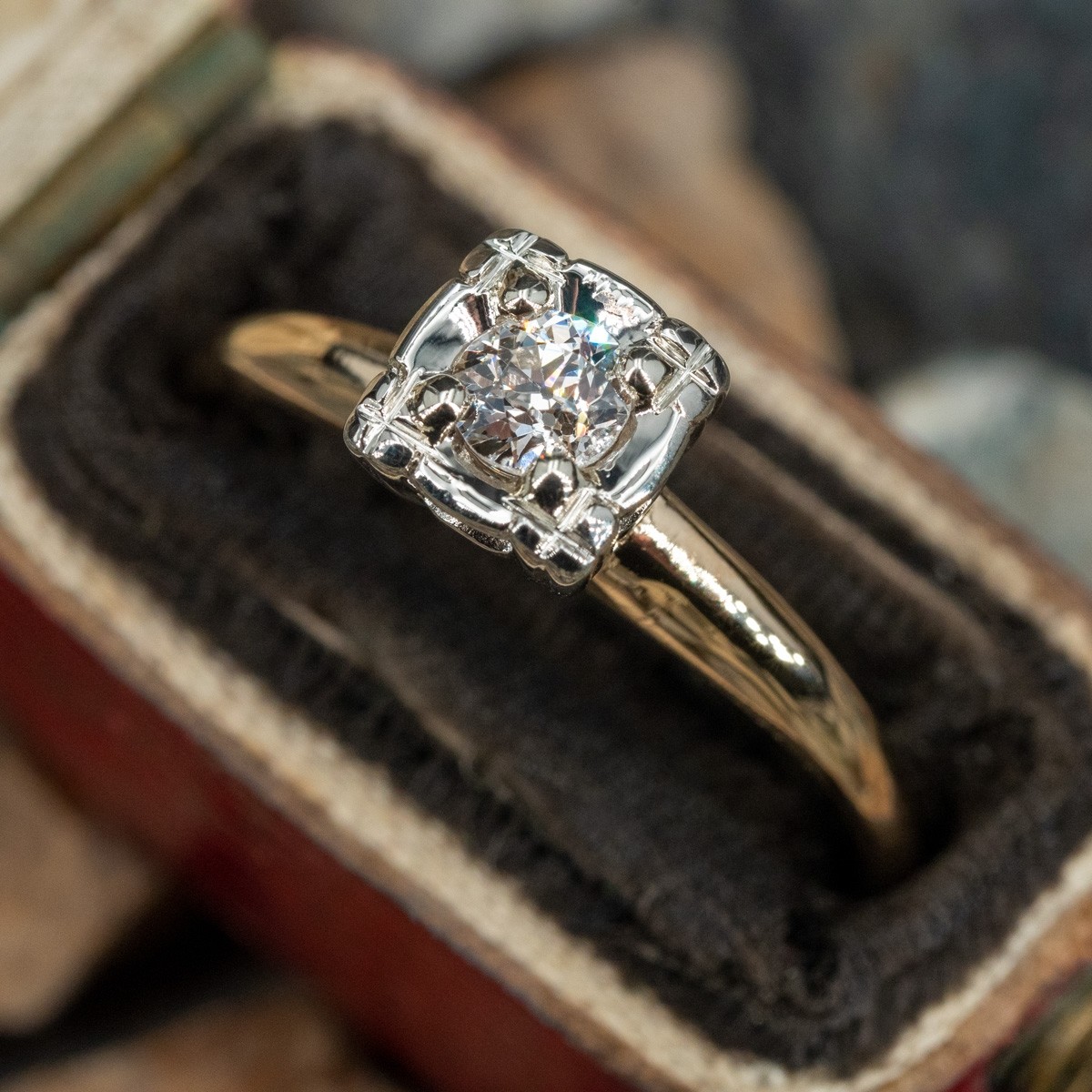 Euro Shank Engagement Rings and Square Wedding Rings