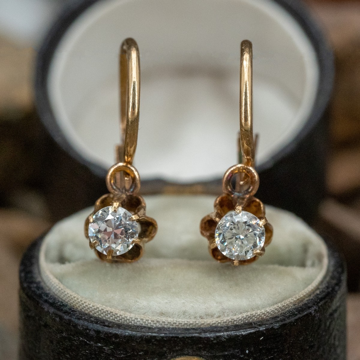 18KT WHITE GOLD ELONGATED OVAL DIAMOND DANGLE EARRINGS | FRIDA Fine  Jewellery