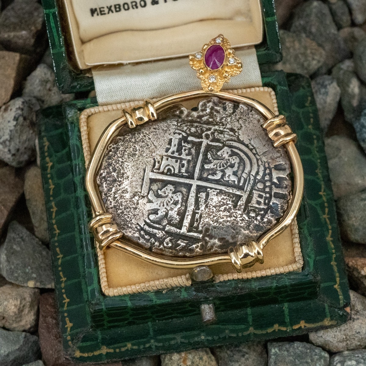 Spanish Reales Treasure Coin Pendant (#p049) - SkullJewelry.com