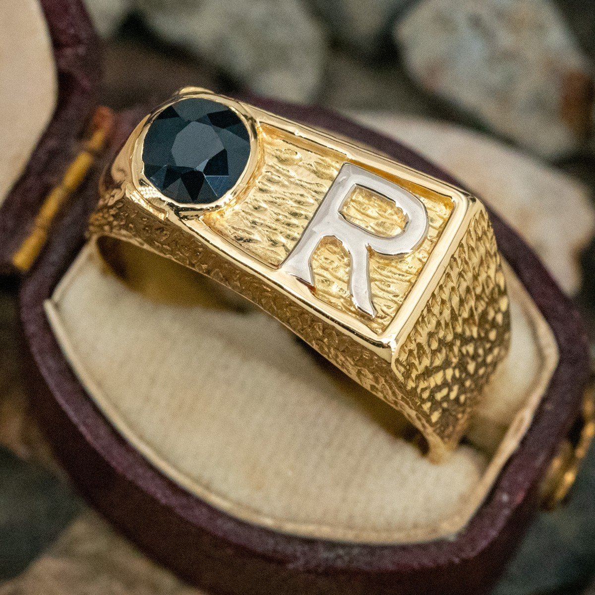 Women's open adjustable gold plated letter ring. Letter R | eBay