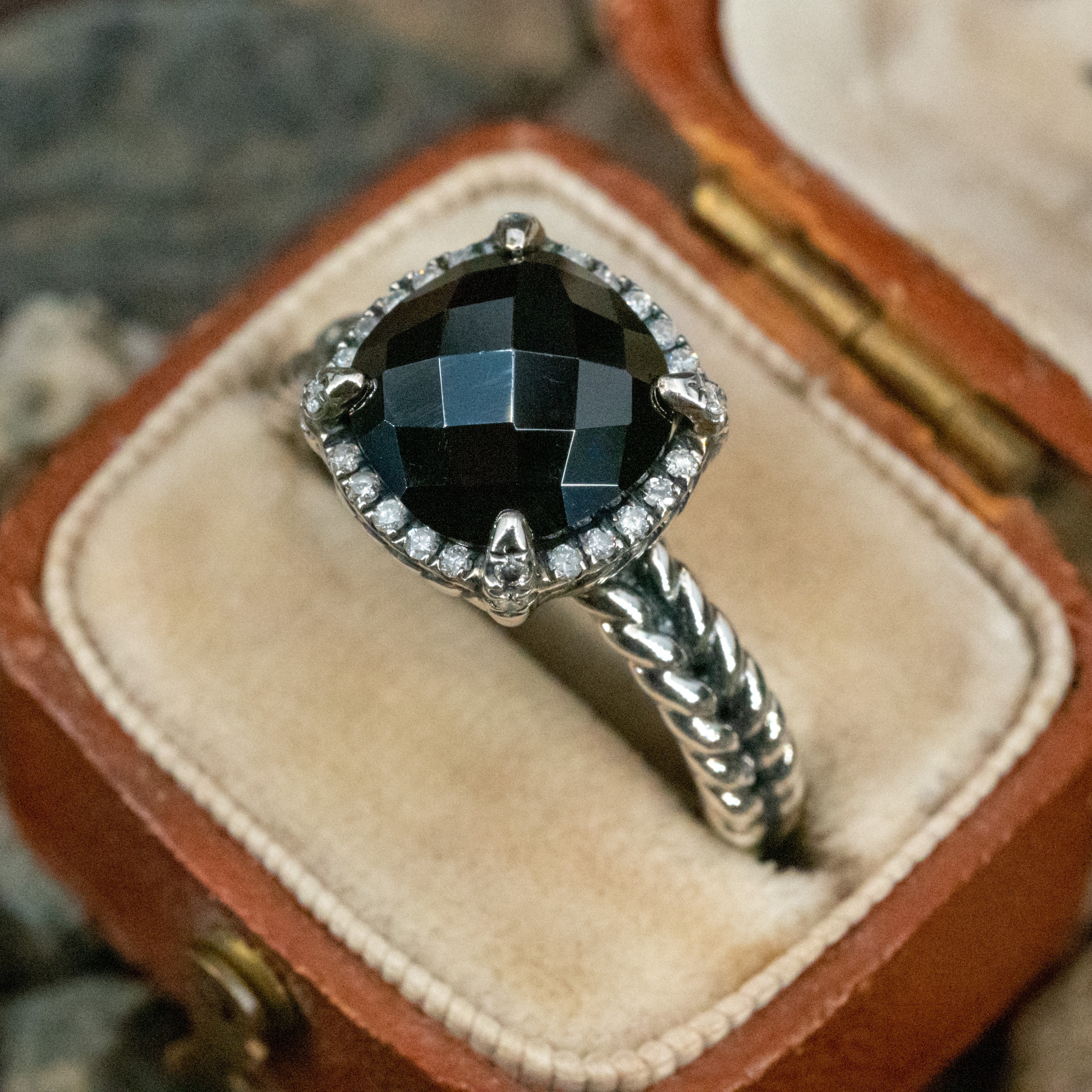 David Yurman Chatelaine Pendant Necklace with Blue Topaz and Diamonds |  REEDS Jewelers