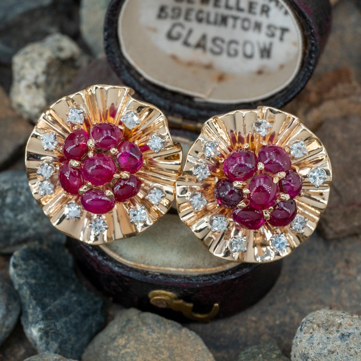 Victorian Ruby Earrings, Gold Oval Earrings, Created Ruby Earrings in 2023  | Gold oval earrings, Vintage gold earrings, Ruby earrings