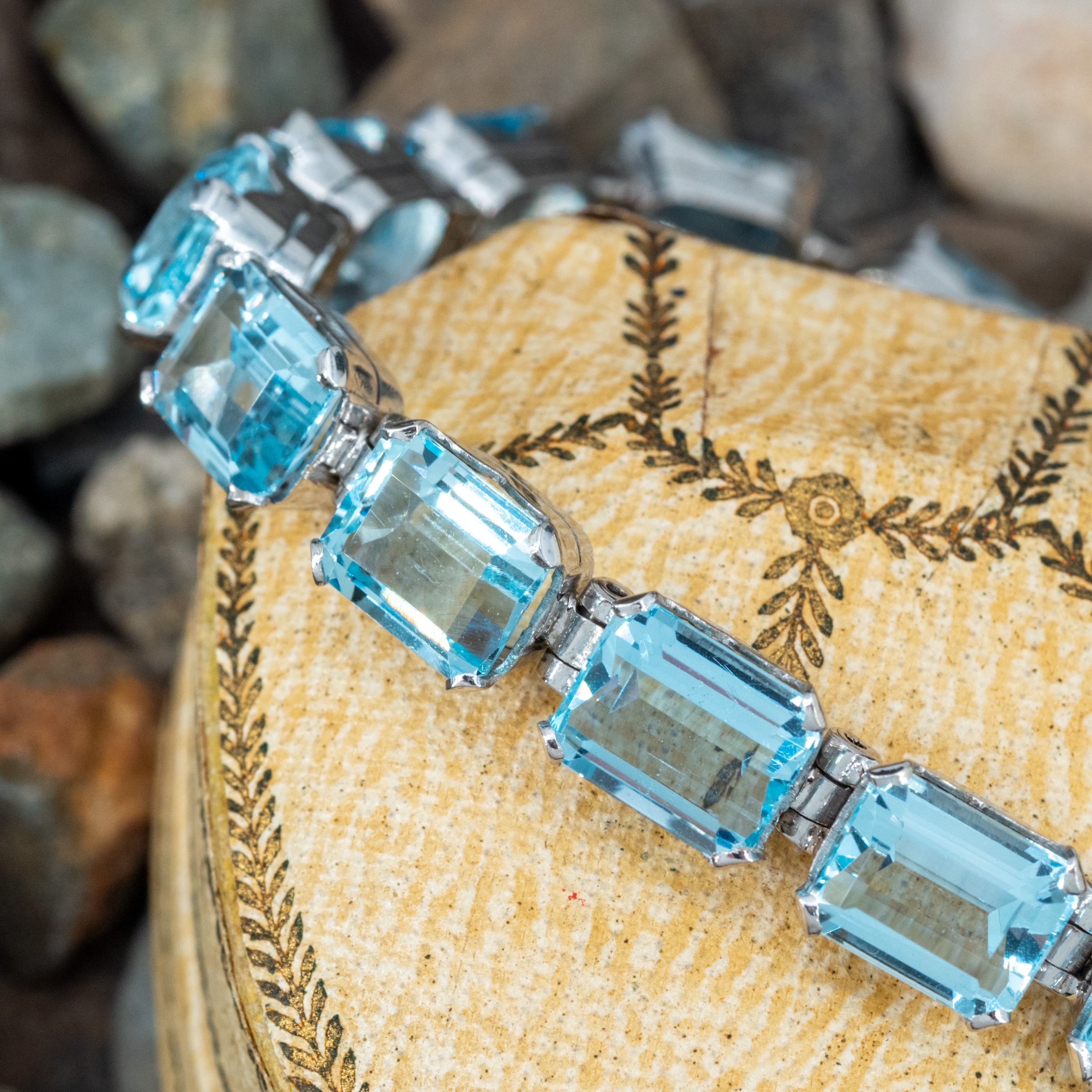 Silver Aquamarine Pearl Bracelet – Perimade & Co.