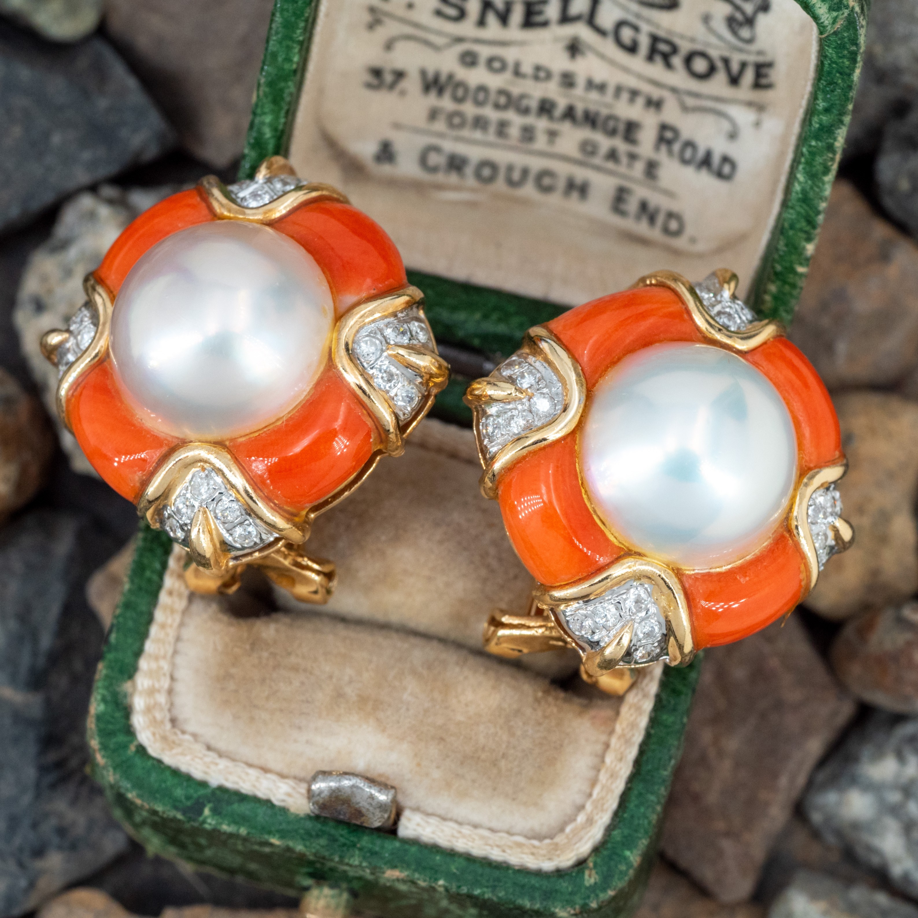 Shop HeartShaped Coral 18K Gold Earrings Online in India  Gehna