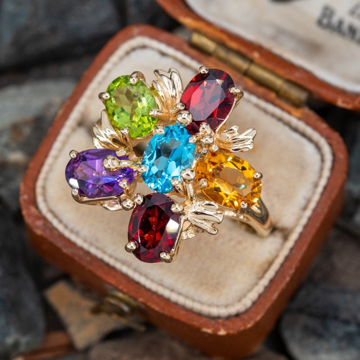 Three Stone Design Gemstone Rings | Purely Diamonds