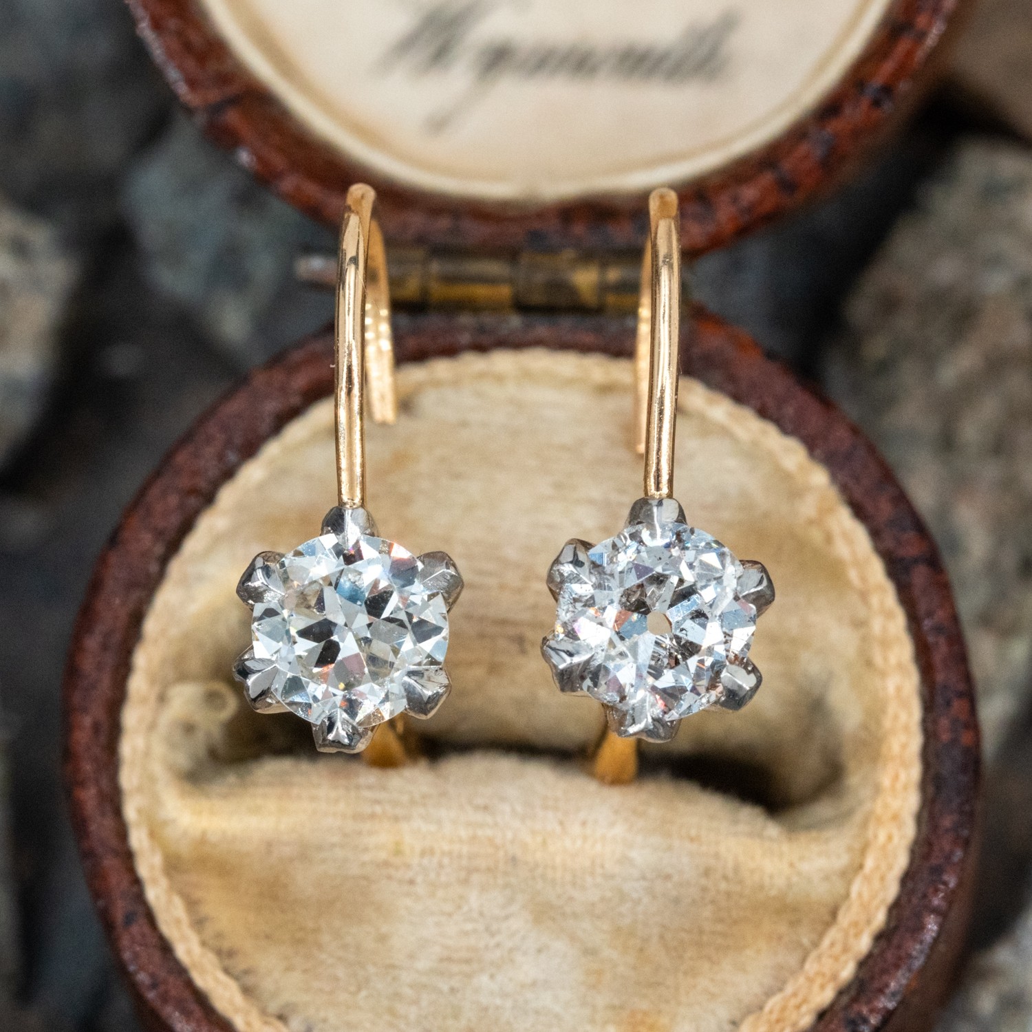 Multi Shaped Diamond Drop Earrings